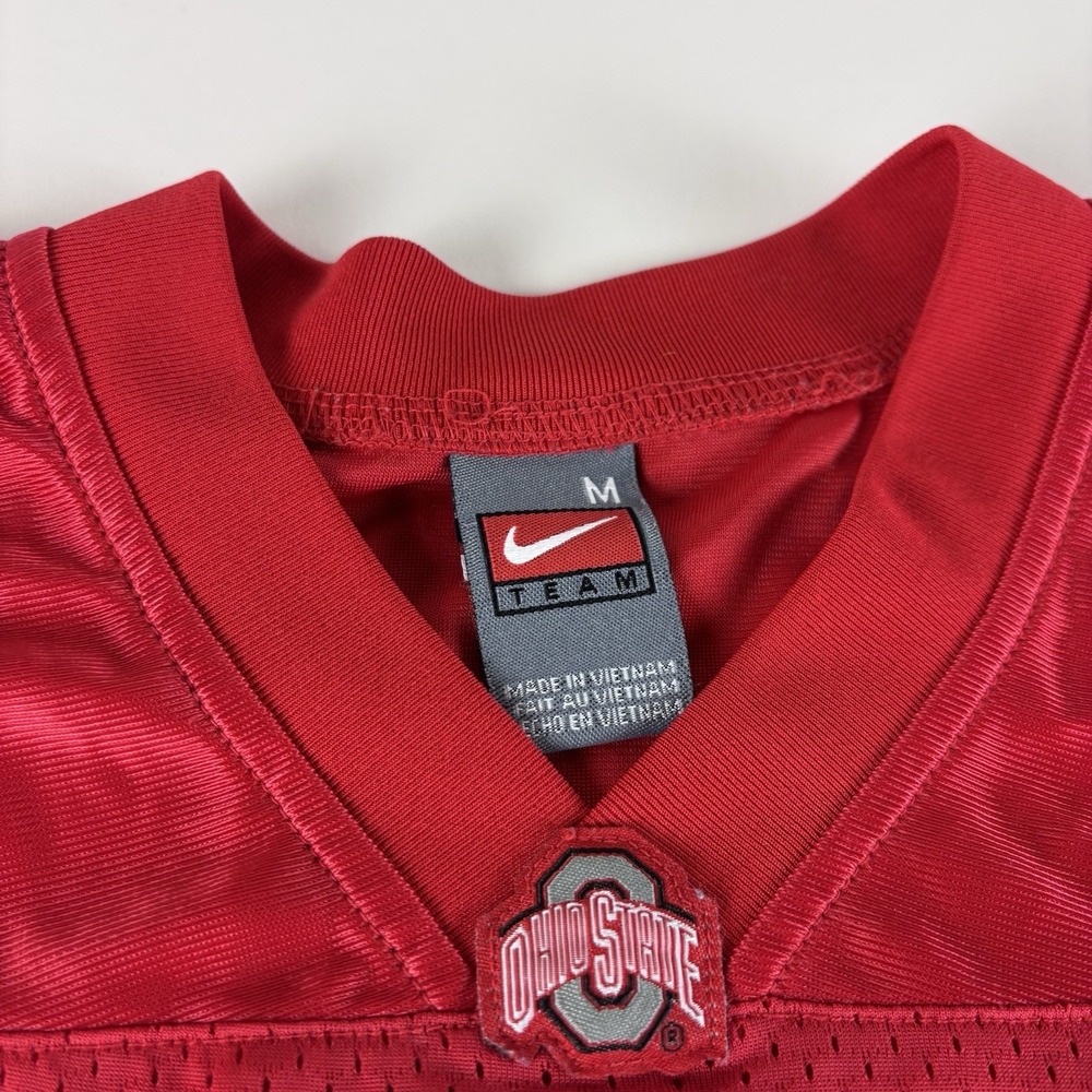 Vintage Team Nike Ohio State Buckeyes Youth Medium Jersey Red Mesh Football - Picture 3 of 7